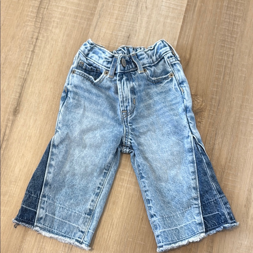 GAP Blue Wide-Leg Flared Jeans